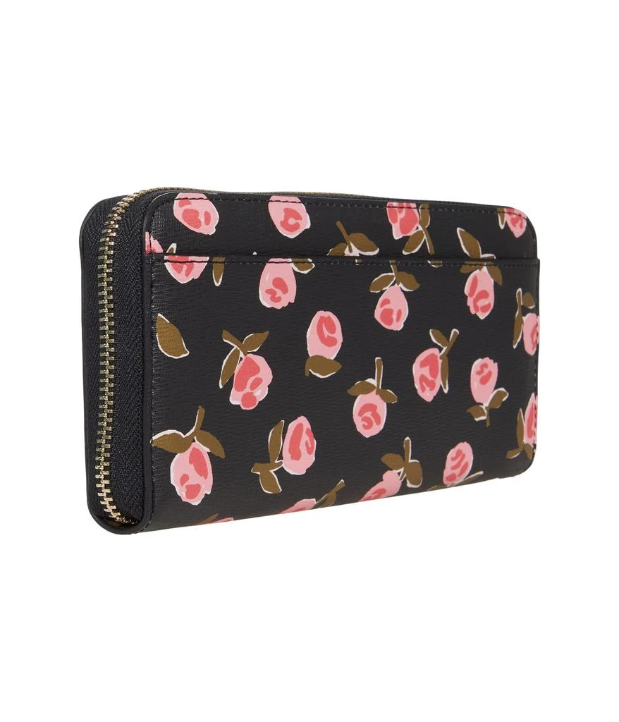 商品Kate Spade|Spencer Ditsy Rose Printed PVC Zip Around Continental Wallet,价格¥747,第2张图片详细描述