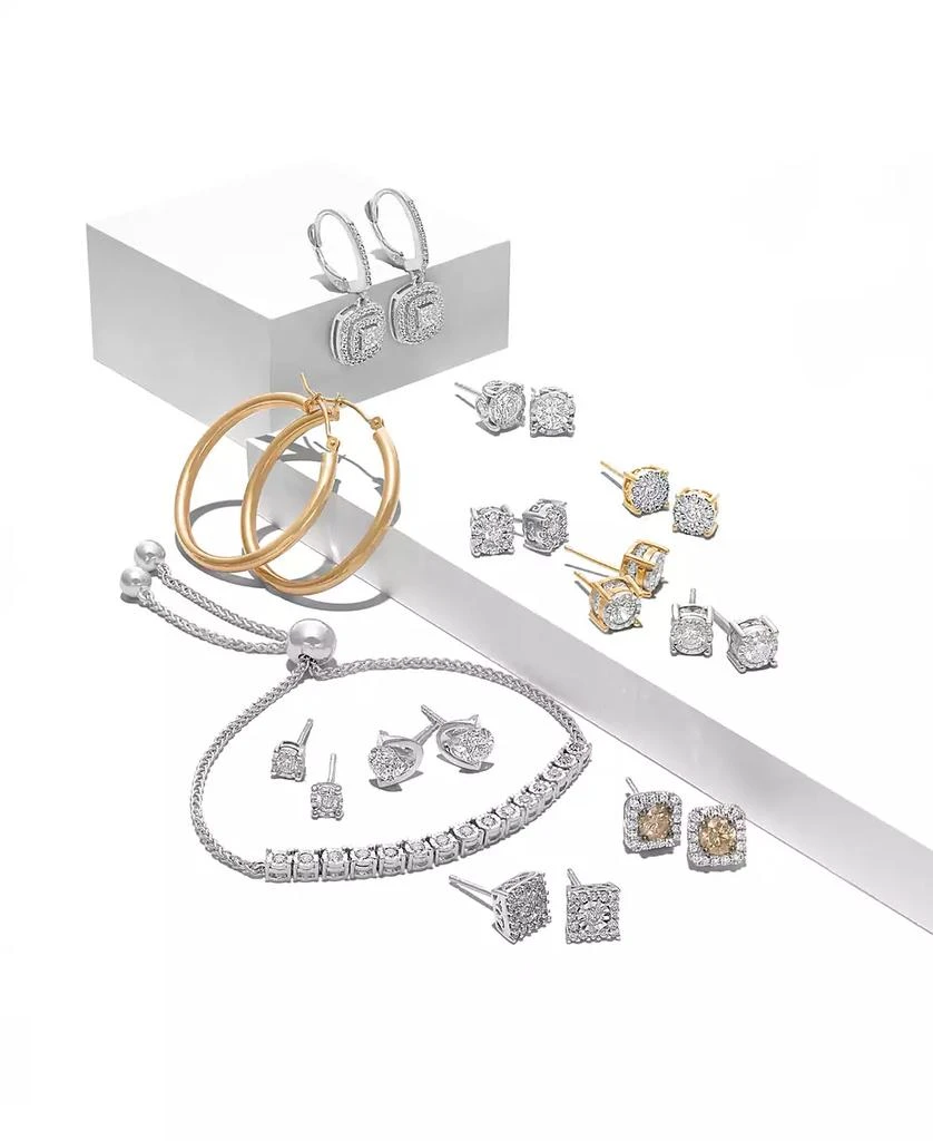 商品Macy's|Polished Tube Hoop Earrings in 10k Gold, White Gold or Rose Gold,价格¥4452,第3张图片详细描述