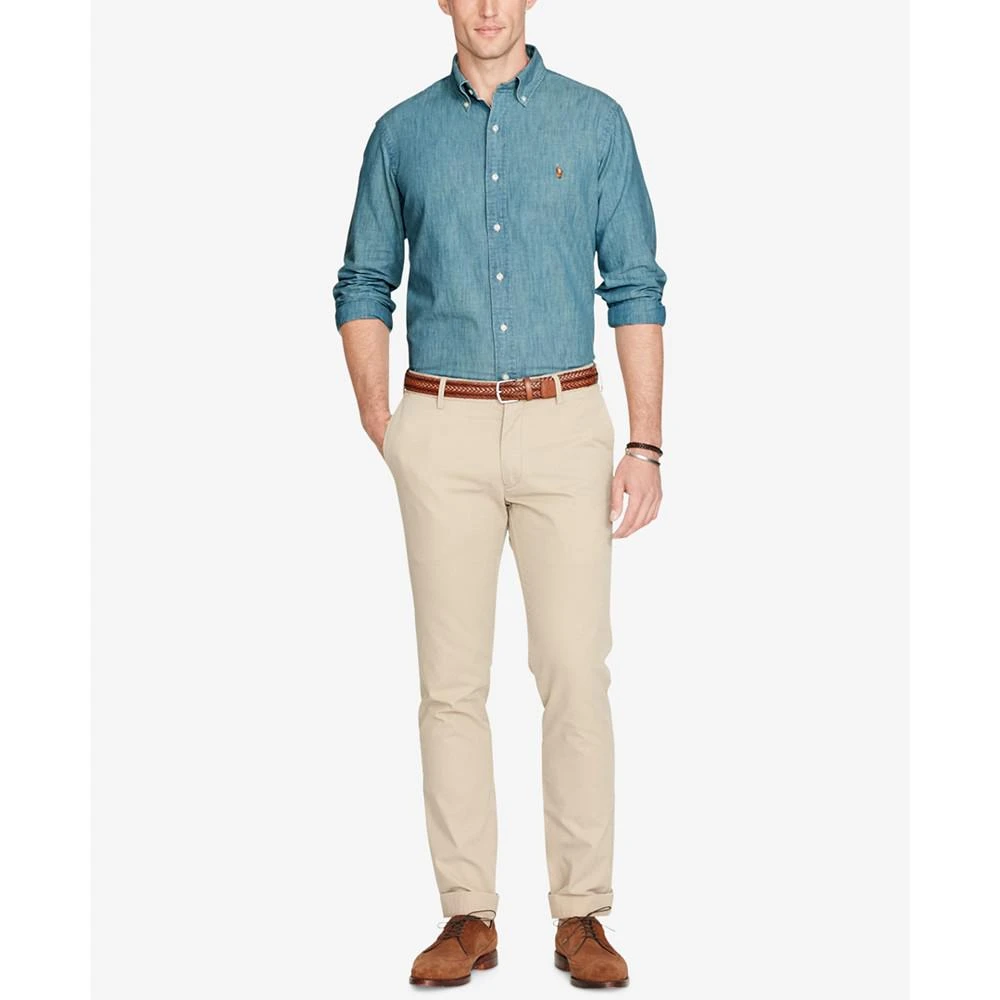 商品Ralph Lauren|Men's Long Sleeve Classic-Fit Chambray Shirt,价格¥937,第5张图片详细描述