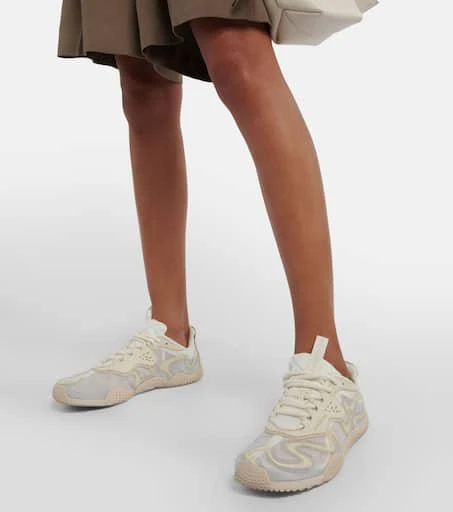 商品Acne Studios|Leather-trimmed sneakers,价格¥1712,第4张图片详细描述