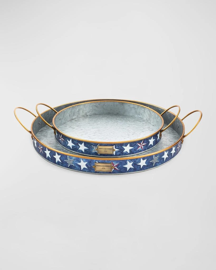 商品MacKenzie-Childs|Royal Star Serving Trays, Set of 2,价格¥304,第1张图片