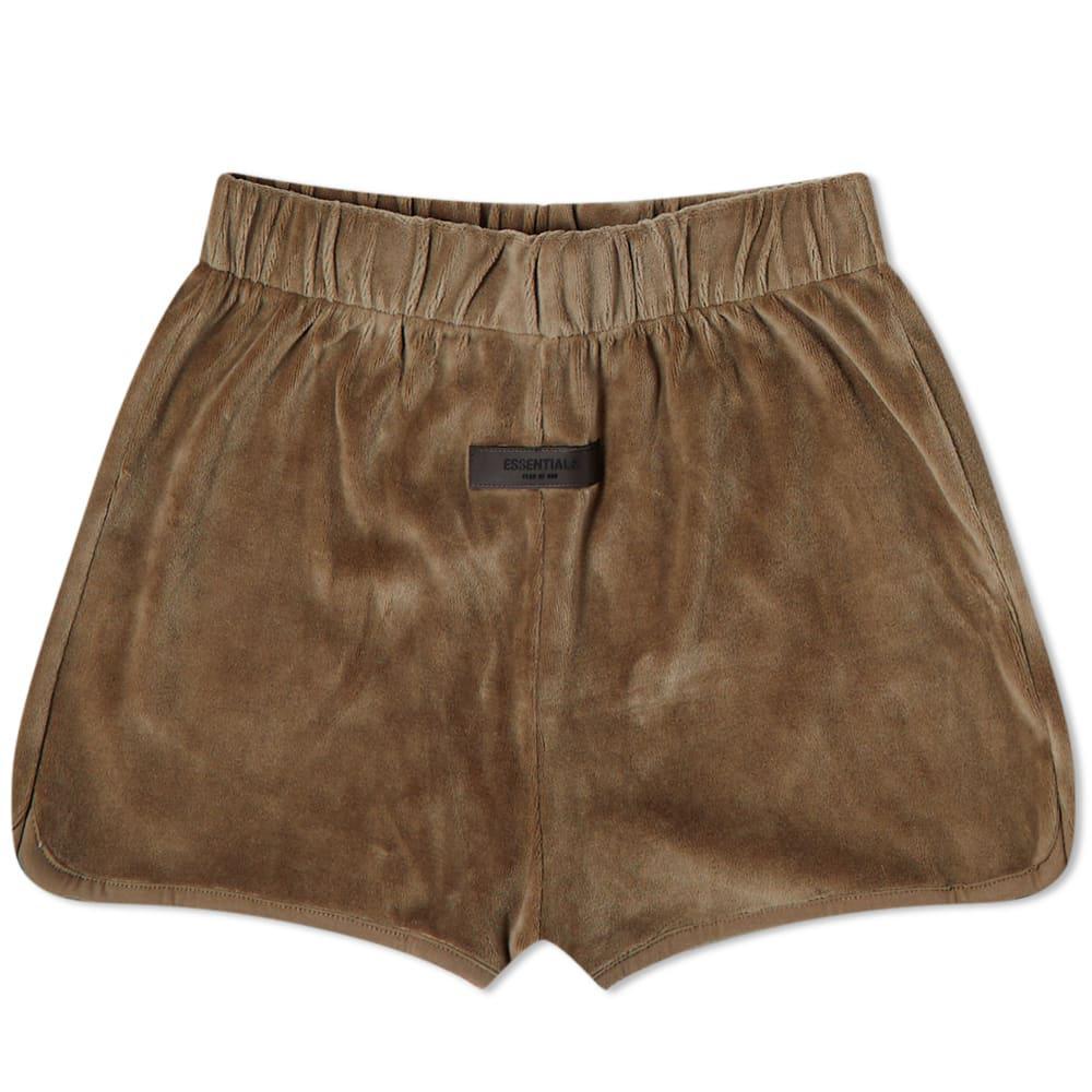 商品Essentials|Fear of God ESSENTIALS Velour Short - Wood,价格¥345,第1张图片