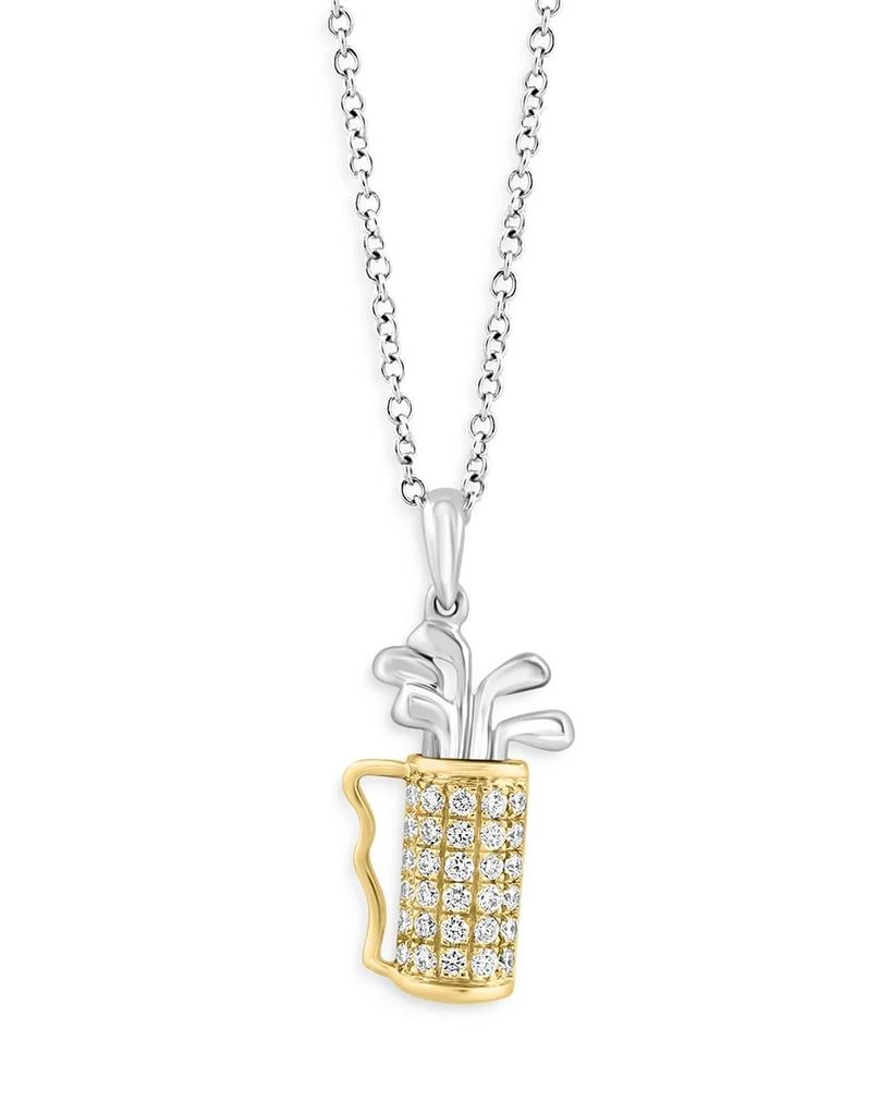 商品Bloomingdale's|Diamond Golf Bag Pendant Necklace in 14K Yellow & White Gold, 0.62 ct.t.w - Exclusive,价格¥4573,第1张图片详细描述