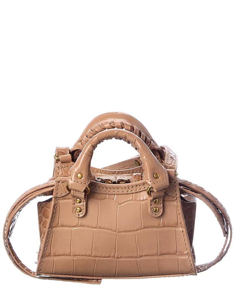商品Balenciaga|Balenciaga Neo Classic Super Nano Croc-Embossed Leather Shoulder Bag,价格¥8455,第2张图片详细描述