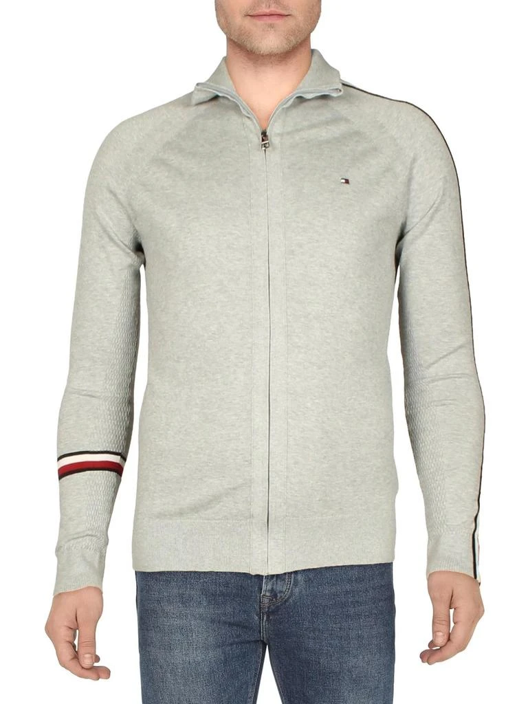 商品Tommy Hilfiger|Mens Cotton Contrast Trim Full Zip Sweater,价格¥508,第3张图片详细描述