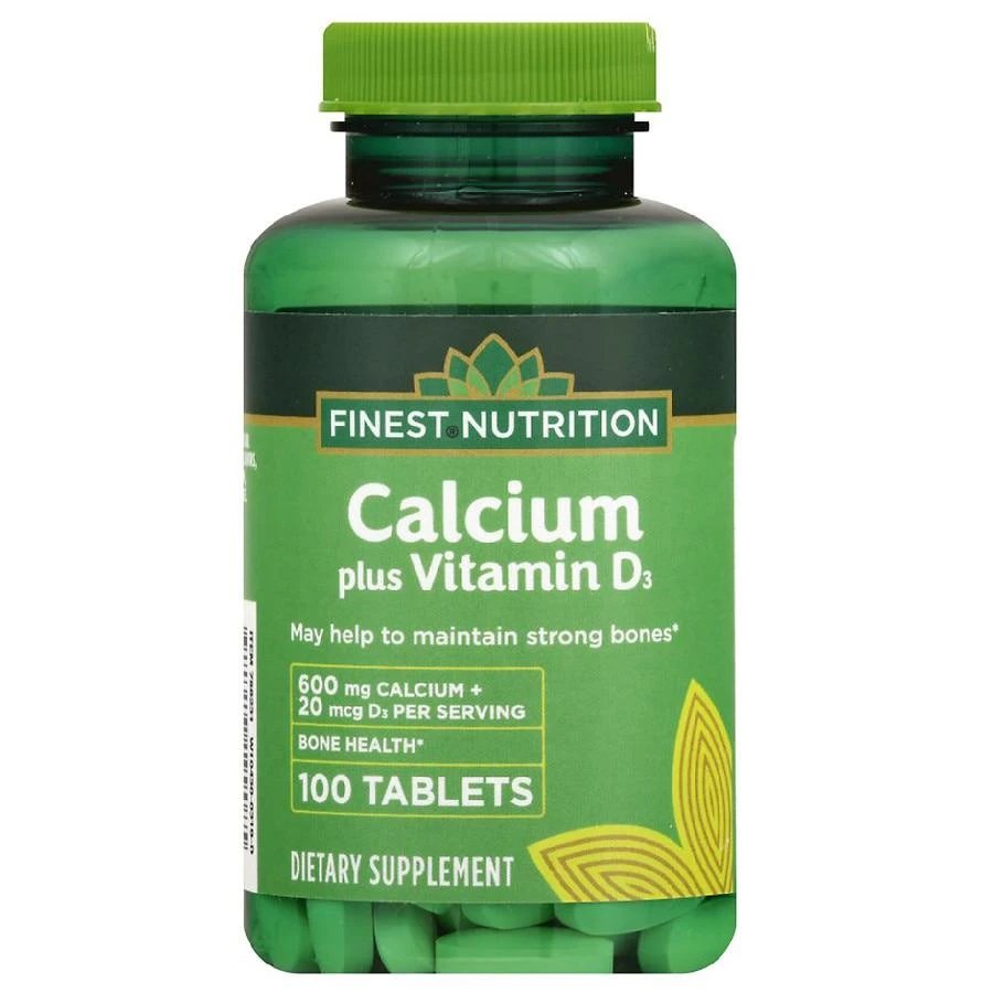 商品Finest Nutrition|Calcium plus Vitamin D3 Tablets,价格¥75,第1张图片