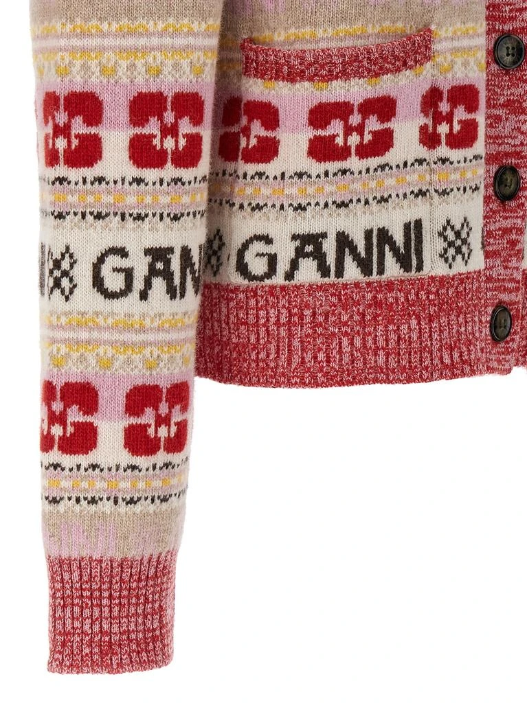 商品Ganni|Graphic Cardigan Sweater, Cardigans Multicolor,价格¥933,第4张图片详细描述