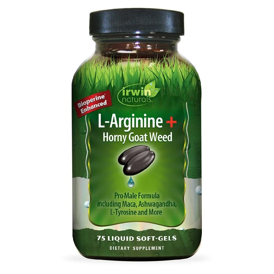 商品Irwin Naturals|L-Arginine + Horny Goat Weed Soft-Gels,价格¥211,第1张图片