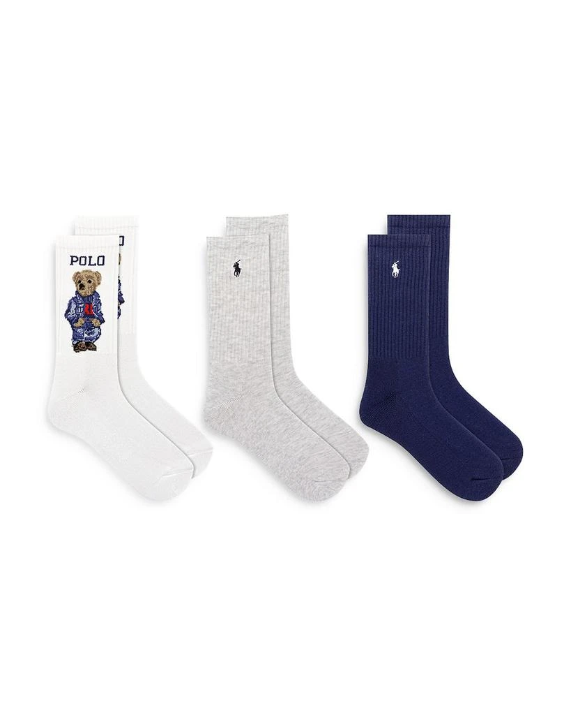 Americana Sport Bear Crew Socks, Set of 3 商品