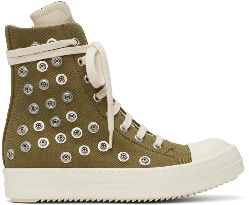 商品Rick Owens|Khaki Rivet Sneakers,价格¥4869,第1张图片