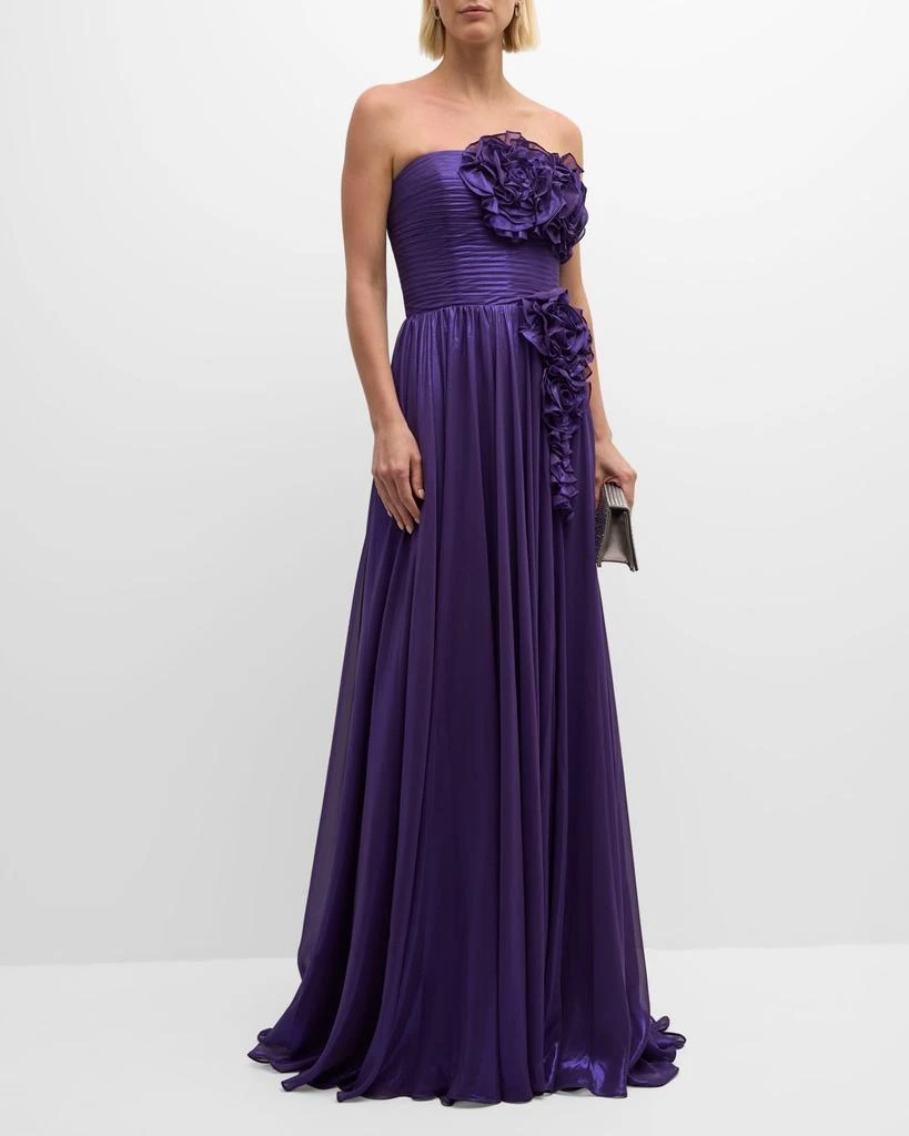 商品Jovani|Strapless Flower-Embellished Gown,价格¥2944,第3张图片详细描述