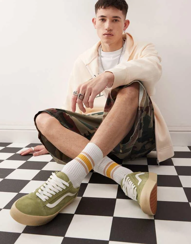 商品Vans|Vans Old Skool trainers with crepe sole in green,价格¥821,第3张图片详细描述