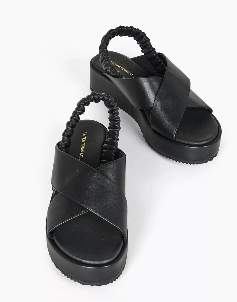 Intentionally Blank Leather Starry Slingback Sandals商品第1张图片规格展示