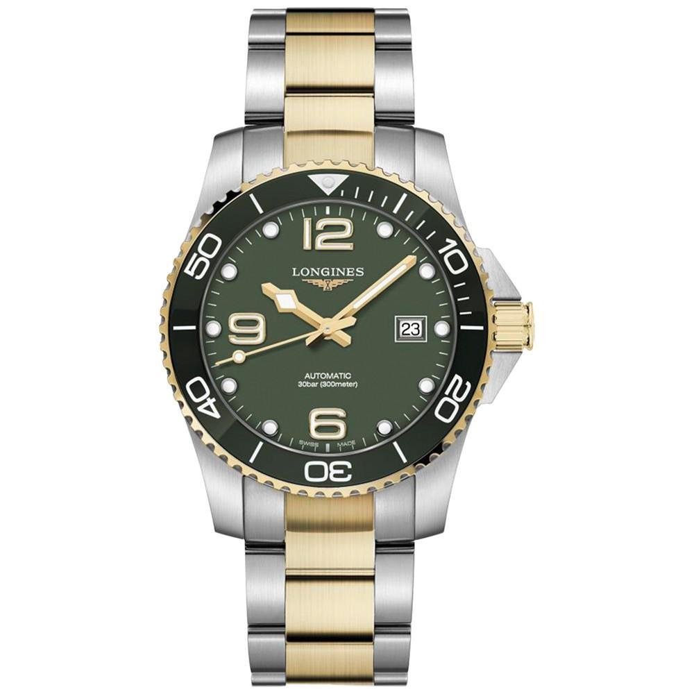 商品Longines|Men's Swiss Automatic HydroConquest Two-Tone Stainless Steel Bracelet Watch 41mm,价格¥14366,第1张图片