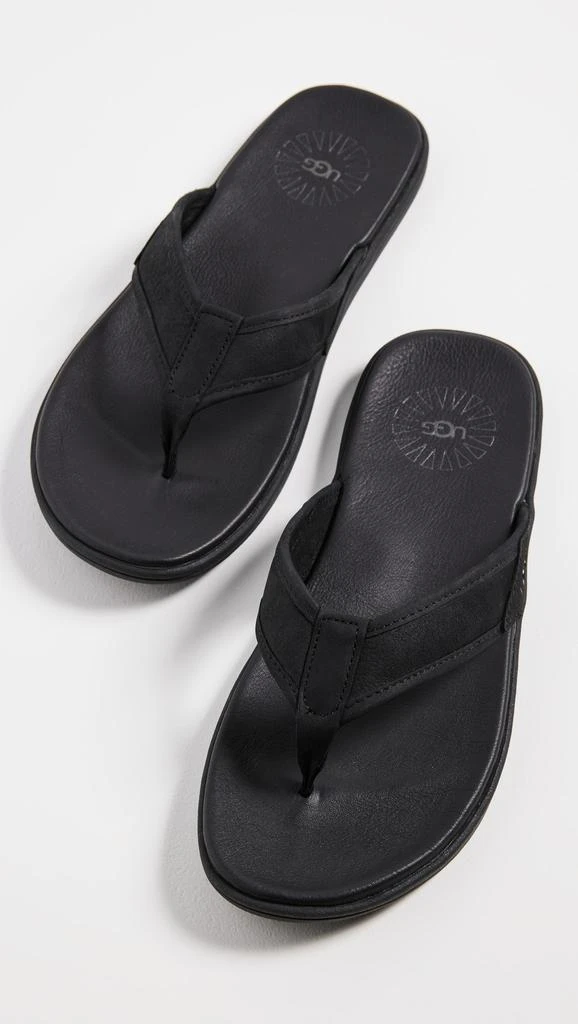 商品UGG|UGG Seaside Leather Flip Flops,价格¥598,第2张图片详细描述