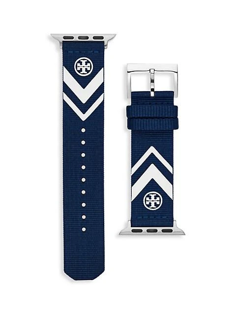 商品Tory Burch|TB Apple Strap Chevron-Print Grosgrain Apple Watch® Band,价格¥713,第1张图片