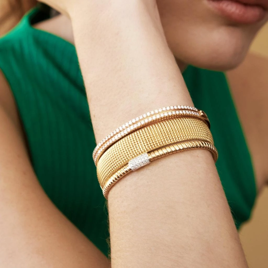 商品Roberto Coin|Roberto Coin Opera 18K Yellow Gold Medium Hinged Bangle Bracelet 7772844AYBA0,价格¥26558,第2张图片详细描述