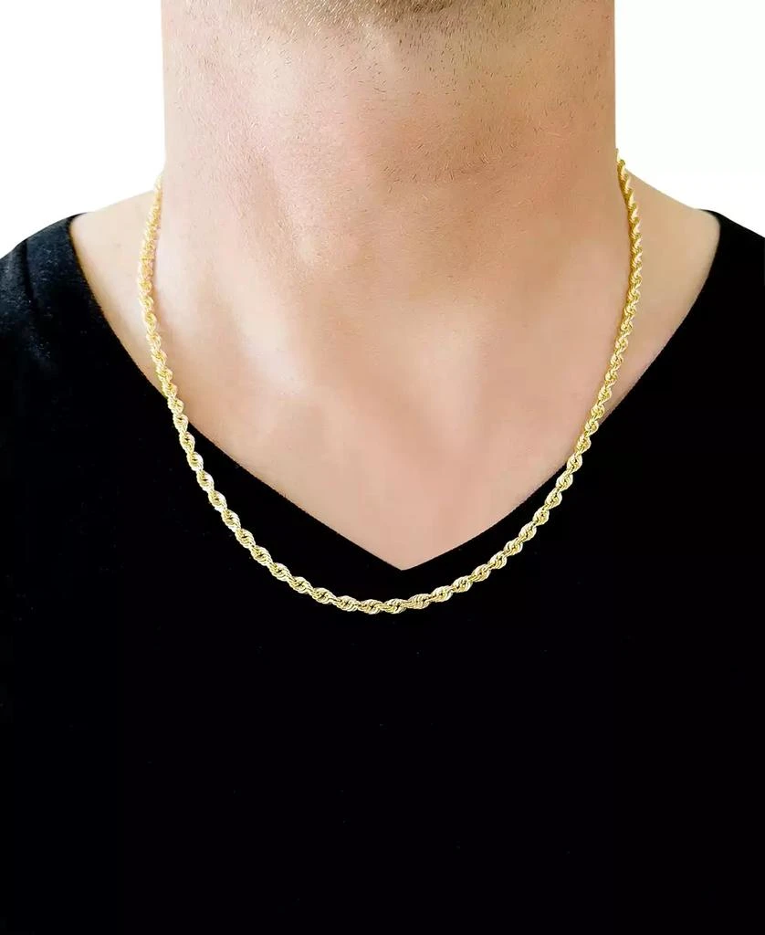 商品Macy's|Sparkle Rope Link 18" Chain Necklace (3mm) in 14k Gold,价格¥11940,第3张图片详细描述