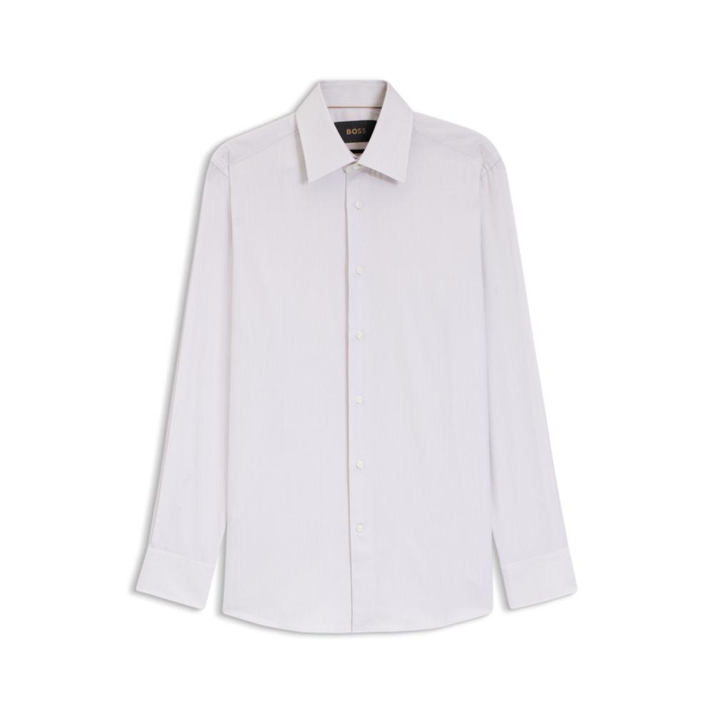 Camicia slim-fit in cotone strutturato di produzione italiana. image 2