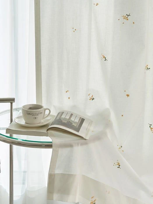商品DECOVIEW|Floral Garden Embroidered Curtain,价格¥567,第1张图片