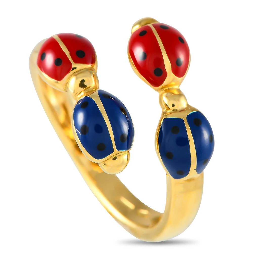 商品Aaron Basha|18K Yellow Gold Enamel Ladybug Ring AB12-111524,价格¥6829,第1张图片