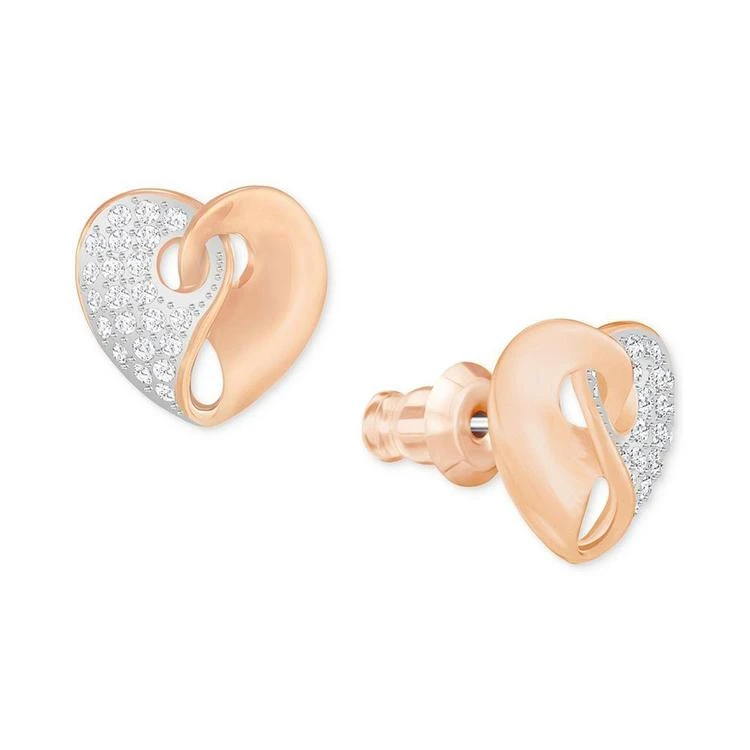 商品Swarovski|Two-Tone Pavé Heart Earrings,价格¥444,第2张图片详细描述