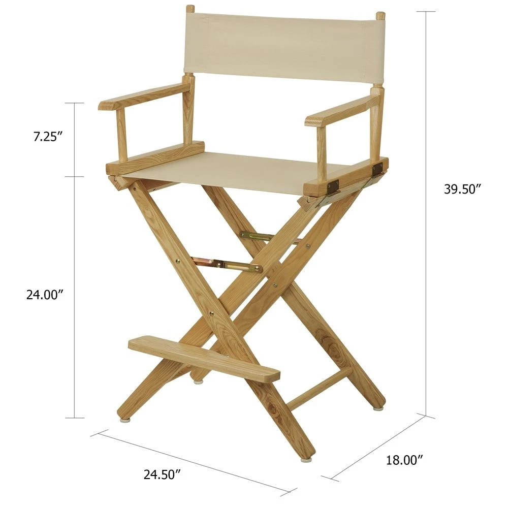 商品American Trails|Extra-Wide Premium 24"  Directors Chair Natural Frame W/Natural Color Cover,价格¥1036,第5张图片详细描述