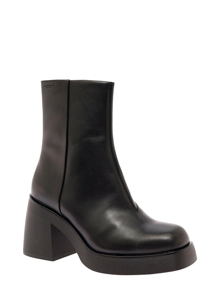 brooke Black Leather Boots Chunky Heel Woman Vagabond商品第2张图片规格展示