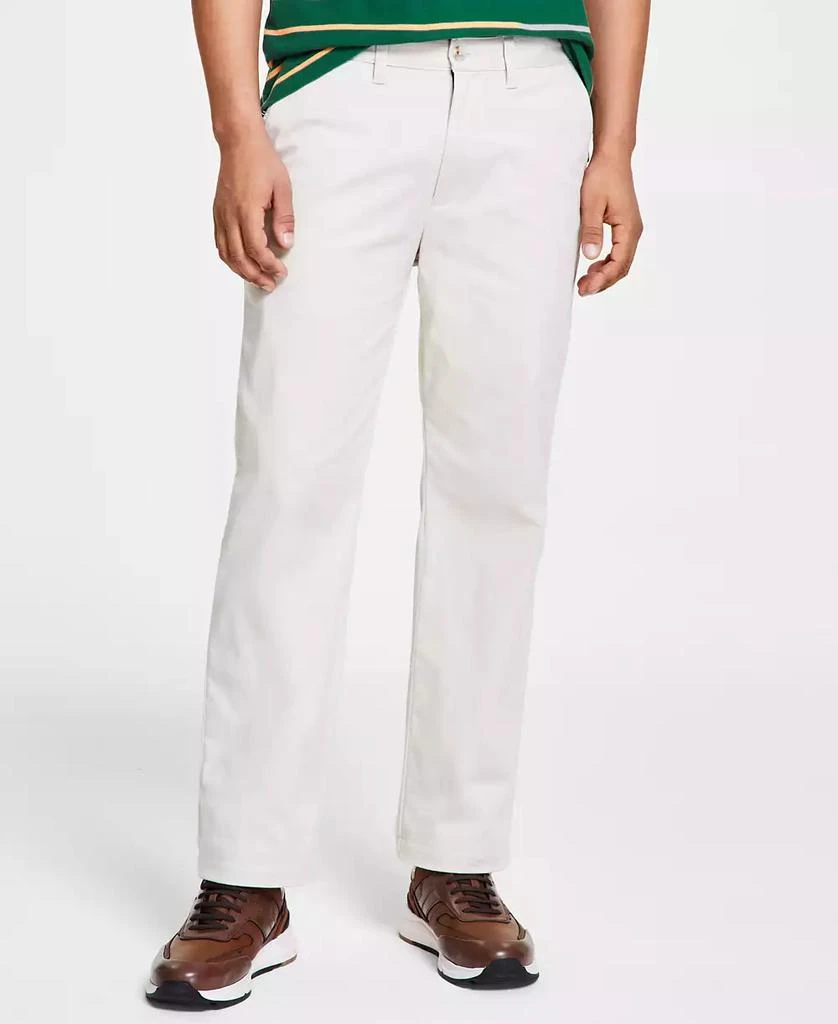 商品Nautica|Men's Classic-Fit Stretch Solid Flat-Front Chino Deck Pants,价格¥510,第1张图片