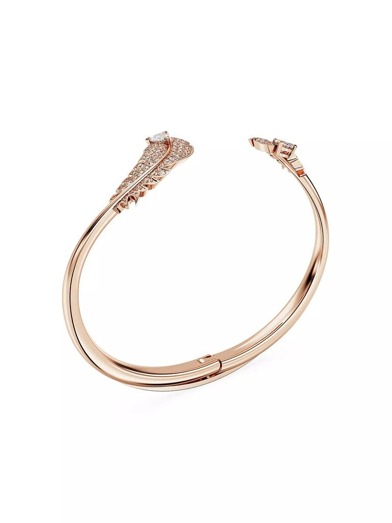 商品Swarovski|Nice Rose Goldtone & Crystal Feather Bangle,价格¥1340,第3张图片详细描述