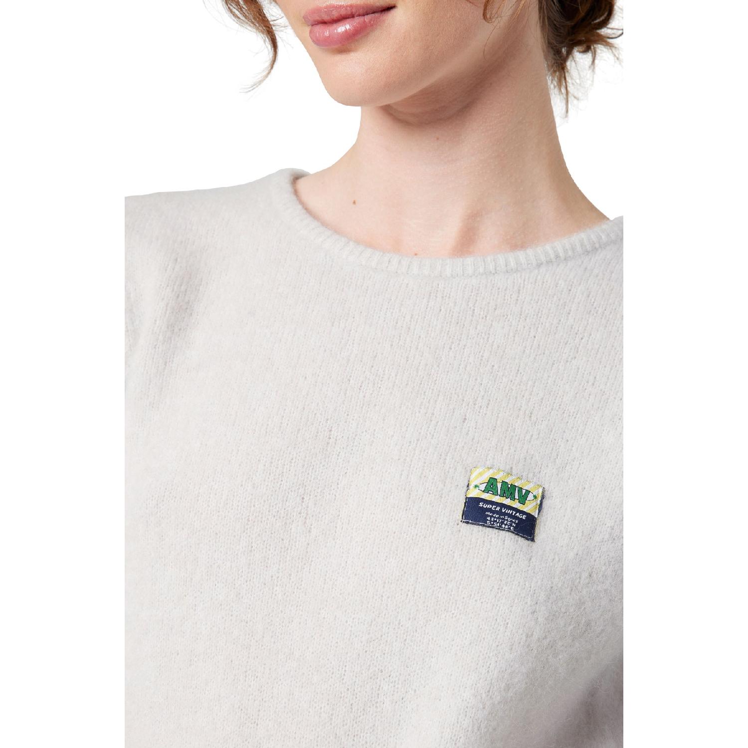 【特惠9.0折】包邮包税【预售7天发货】 AMERICAN VINTAGE 23秋冬 女士 针织衫 Vitow AMV6N769BLU商品第5张图片规格展示