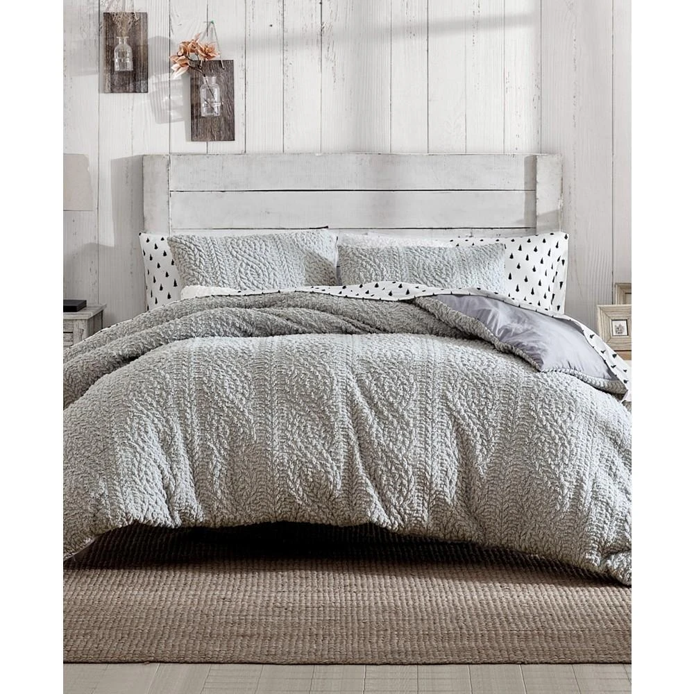商品BASS OUTDOOR|G.H. Bass & Co. Cable Knit Pin Sonic Sherpa Comforter Set,价格¥1122,第1张图片