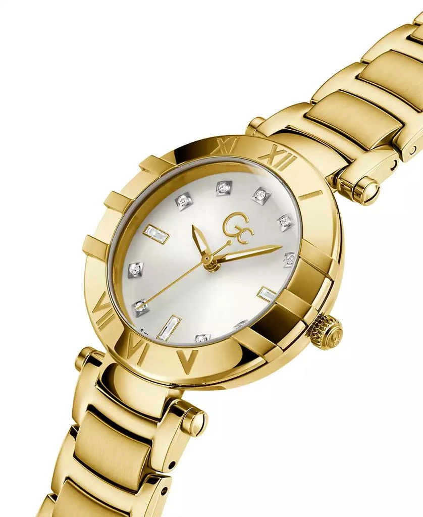 商品GUESS|Gc Cruise Women's Swiss Gold-Tone Stainless Steel Bracelet Watch 32mm,价格¥2808,第4张图片详细描述