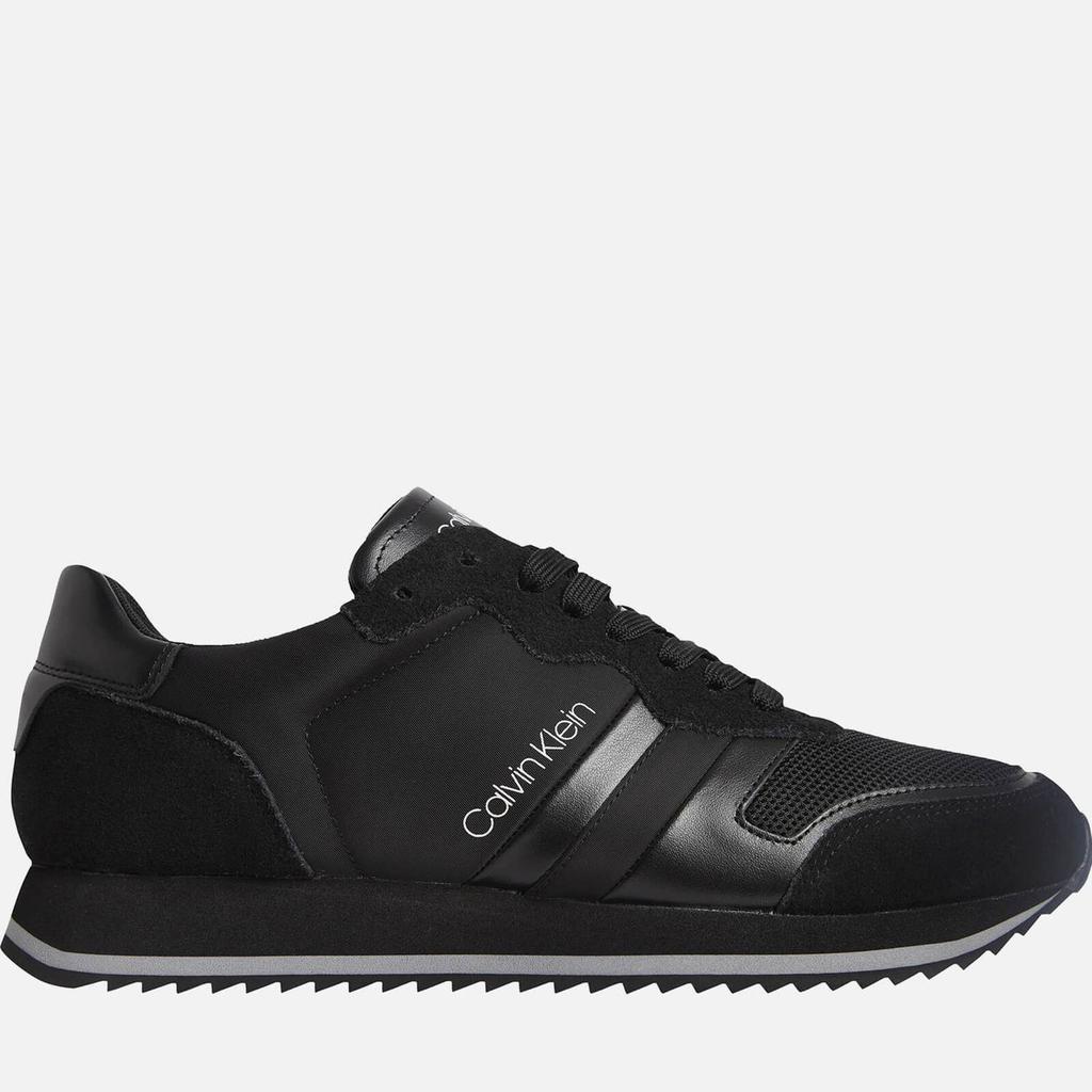 商品Calvin Klein|Calvin Klein Men's Suede Low Top Trainers - CK Black,价格¥581,第1张图片