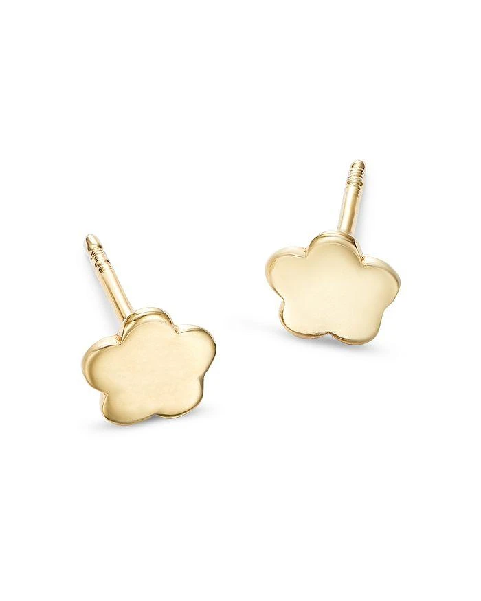 商品Moon & Meadow|14K Yellow Gold Flower Stud Earrings,价格¥657,第3张图片详细描述