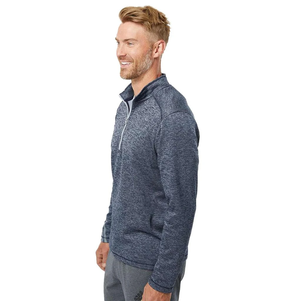 商品Adidas|adidas Men's Brushed Terry Heathered Quarter-Zip Pullover,价格¥243,第5张图片详细描述