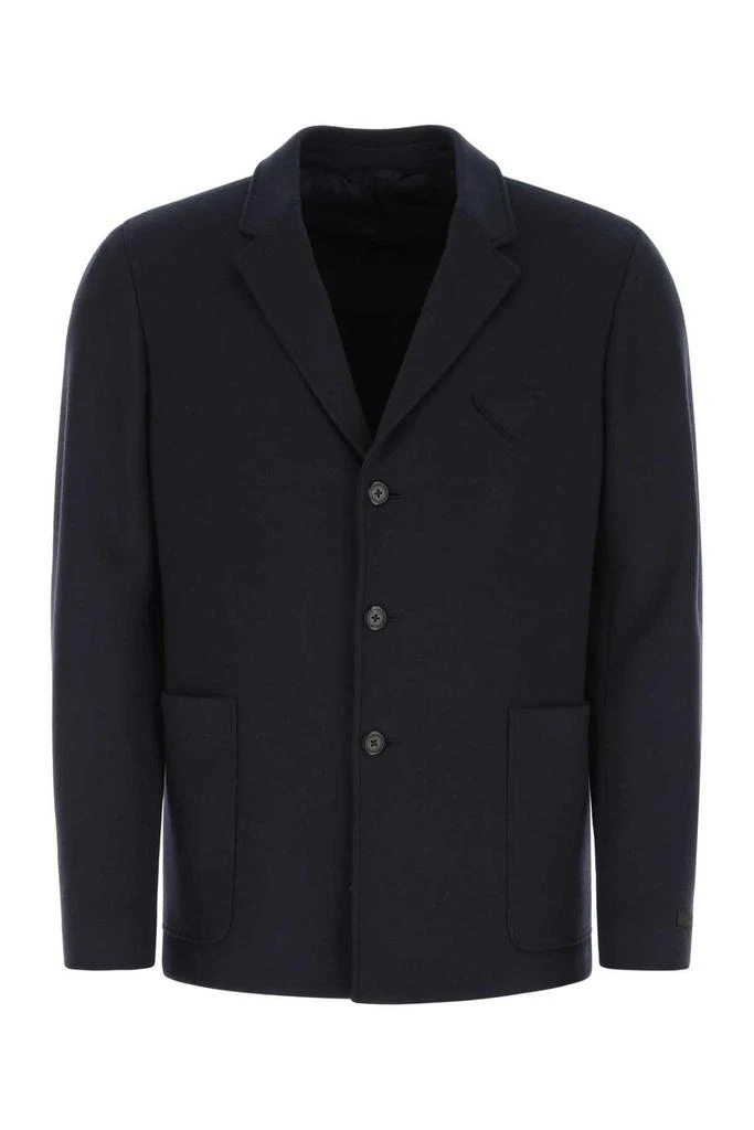 商品Prada|Prada Logo Plaque Buttoned Blazer,价格¥23370,第1张图片