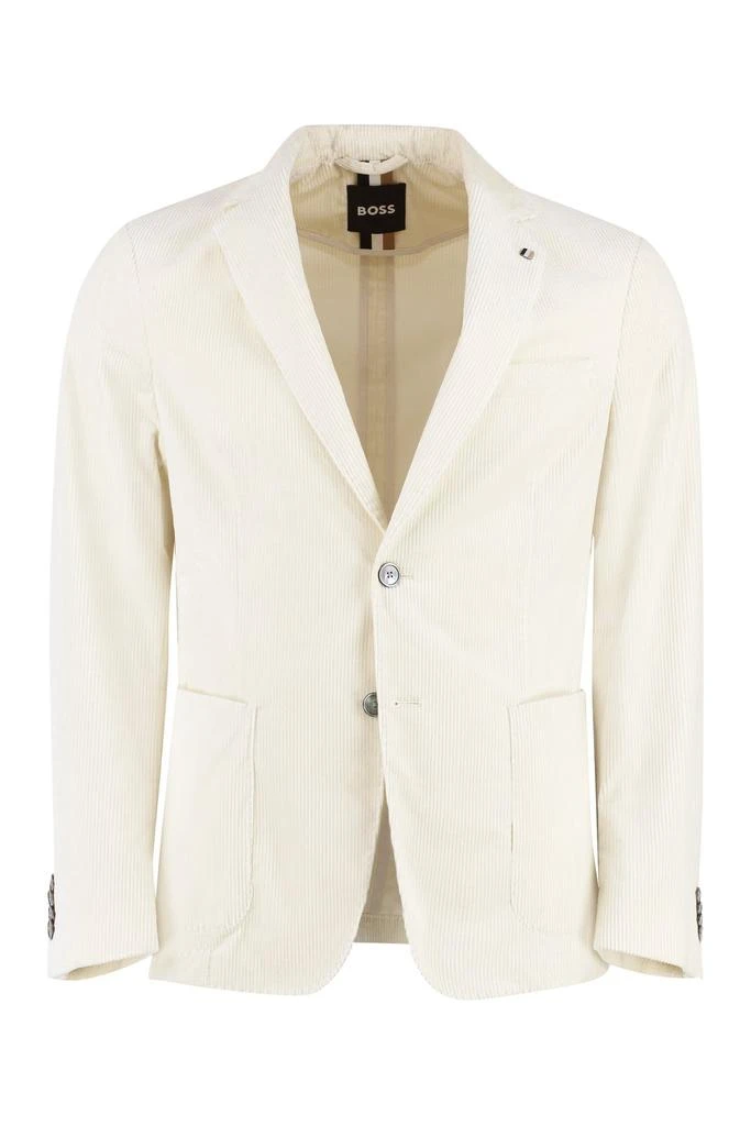 商品Hugo Boss|Hugo Boss Single Breasted Ribbed Blazer,价格¥1571,第1张图片