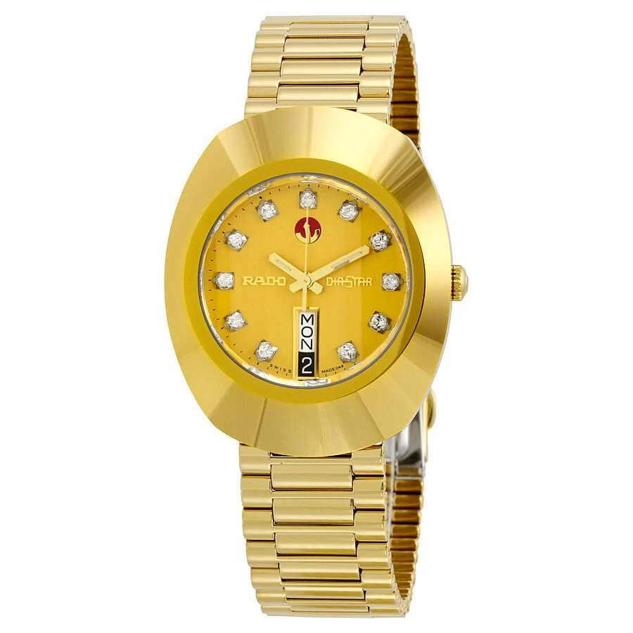 商品Rado|DiaStar Original Jubile Gold Automatic Gold Dial Gold PVD Men's Watch R12413493,价格¥6932,第1张图片