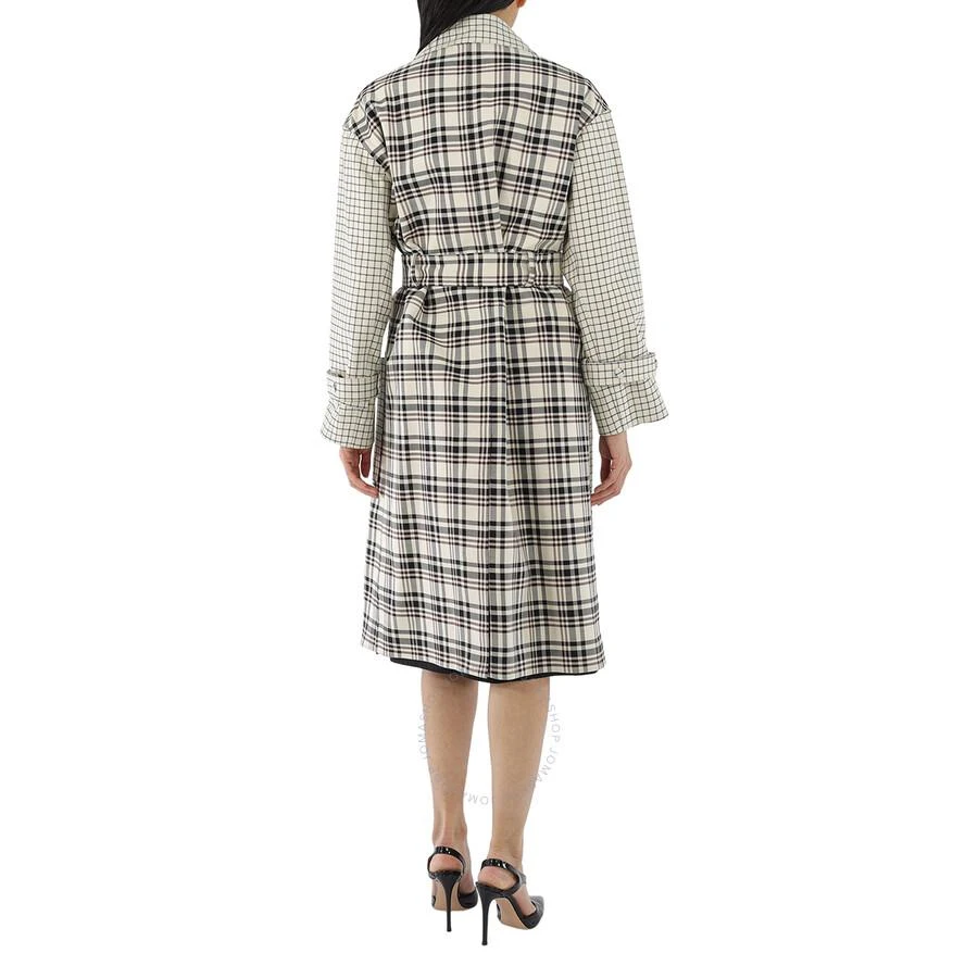 商品Proenza Schouler|Proenza Schouler Ladies Windowpane Plaid Belted Trench Coat, Brand Size 4,价格¥1977,第3张图片详细描述