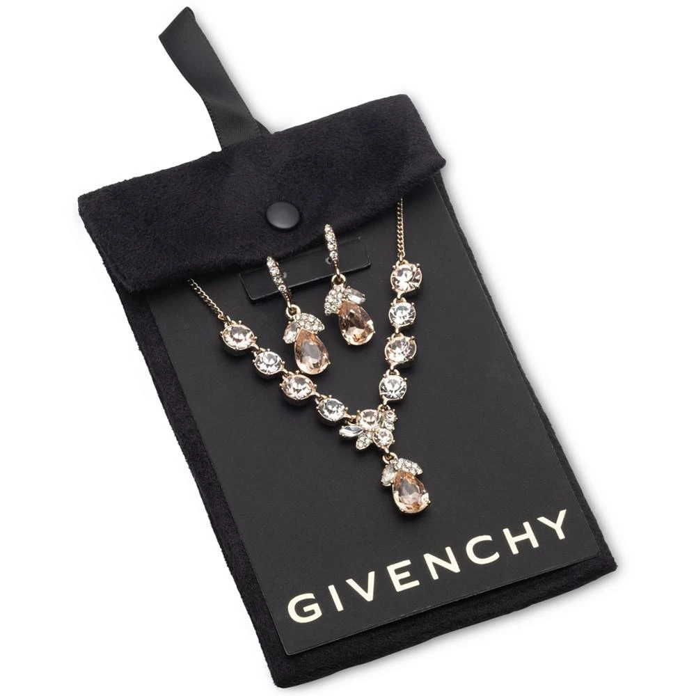 商品Givenchy|Gold-Tone 2-Pc. Set Pink Stone & Crystal Fancy Statement Necklace & Matching Drop Earrings,价格¥172,第3张图片详细描述