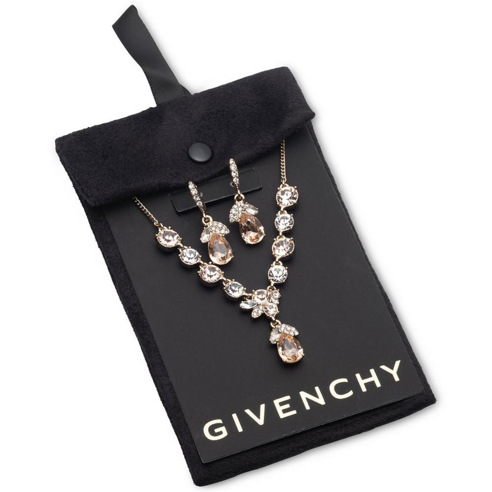 商品Givenchy|Gold-Tone 2-Pc. Set Pink Stone & Crystal Fancy Statement Necklace & Matching Drop Earrings,价格¥280,第5张图片详细描述
