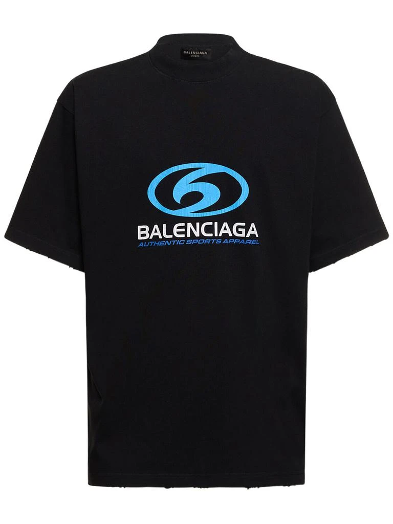 商品Balenciaga|Surfer Cracked Vintage Cotton T-shirt,价格¥4577,第1张图片