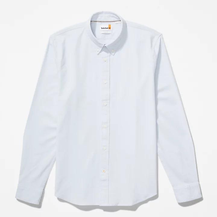 Pleasant River Slim Oxford Shirt for Men in Light Blue商品第6张图片规格展示