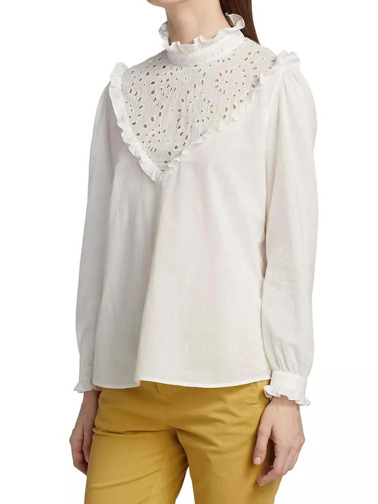 商品Nili Lotan|Corina Eyelet Lace Top,价格¥736,第3张图片详细描述