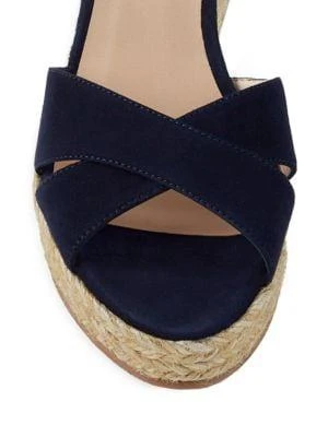商品Stuart Weitzman|Women's Rosemarie Suede Wedge Sandals,价格¥870,第5张图片详细描述