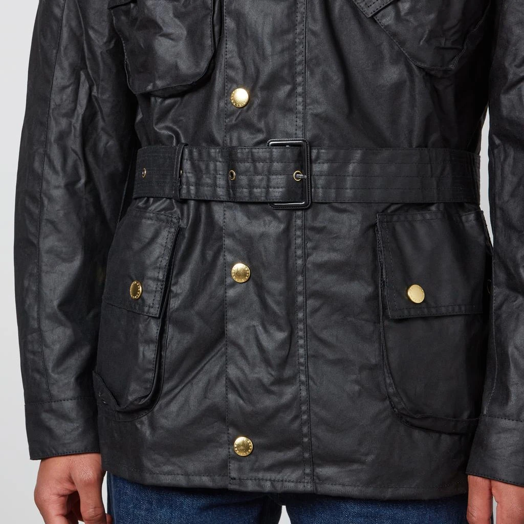 商品Barbour|Barbour International Union Jack Waxed Cotton Jacket,价格¥2845,第4张图片详细描述