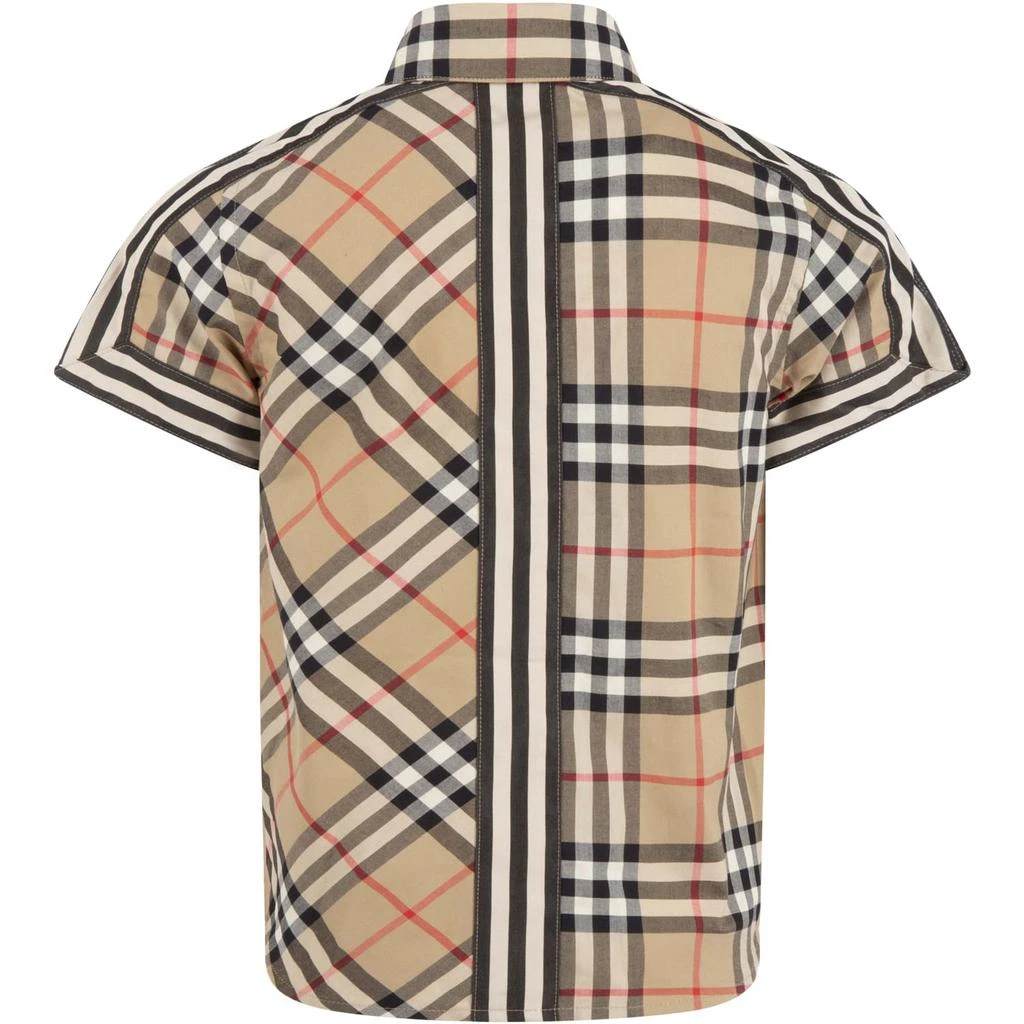 商品Burberry|Burberry Beige Shirt For Boy With Logo,价格¥1469,第2张图片详细描述