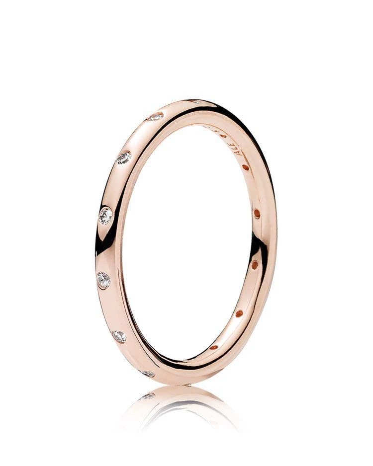 商品PANDORA|Sterling Silver & Cubic Zirconia Rose Droplets Ring,价格¥482,第1张图片