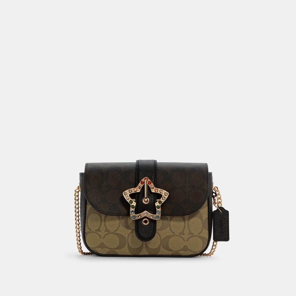 product Coach Outlet | Coach Outlet Gemma Crossbody In Blocked Signature Canvas With Star Buckle img